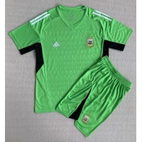 Koszulka piłkarska Argentyna Bramkarska Strój Domowy dla dzieci MŚ 2022 tanio Krótki Rękaw (+ Krótkie spodenki)